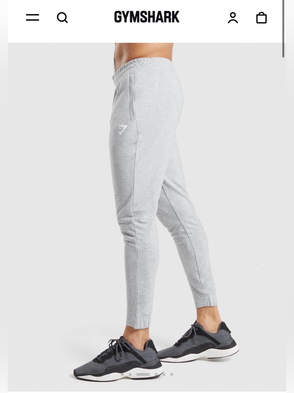 Gymshark men Critical pants Gray Joggers with Logo size medium